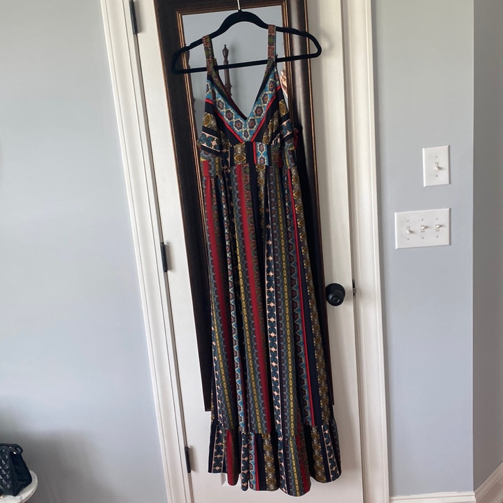 Tahari Long Multi Colored Dress